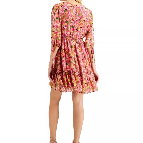 Chiffon Ruffled-Hem Dress - Picture 2 of 6